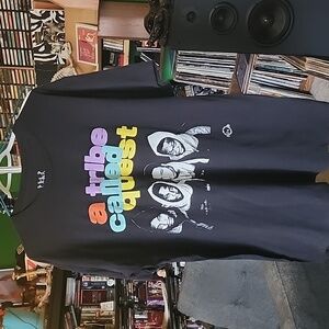 A Tribe Called Quest Black Graphic T-Shirt XL Band Shirt Rap Hip-Hop